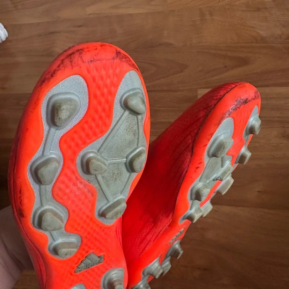 Adidas Soccer Cleats Orange‎ Youth Size 4 US M 3.5 UK FG Football Shoes